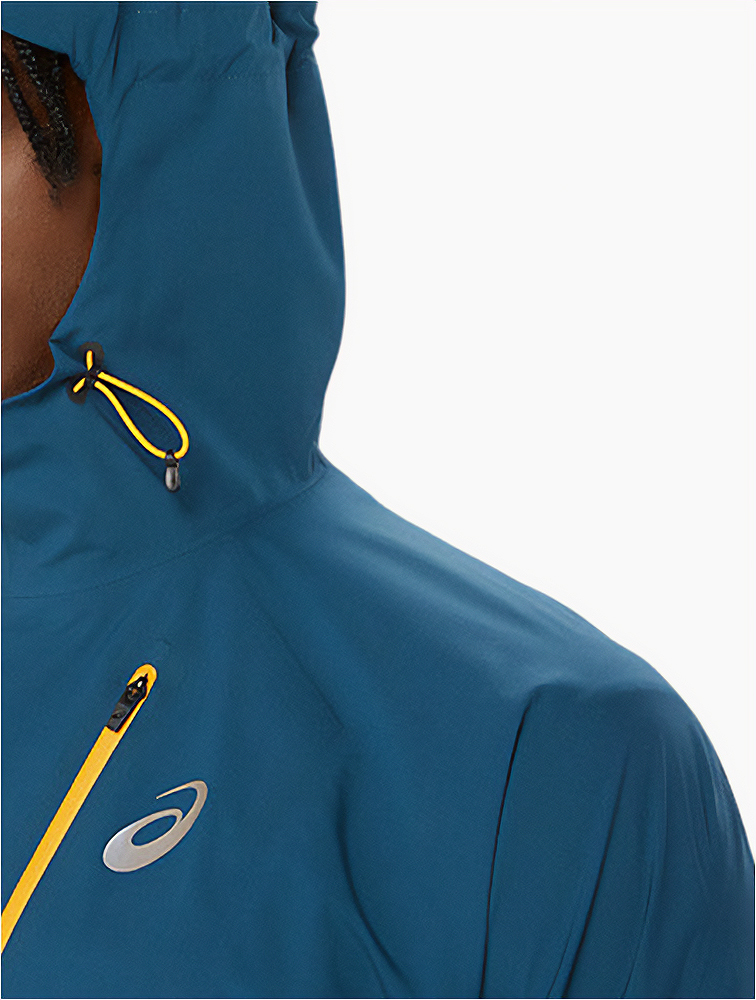 MyRunway | Shop Asics Magnetic Blue Fujitrail Waterproof Jacket